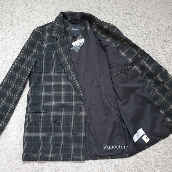 Madewell Caldwell Double-Breasted Blazer in Seaton Plaid - Picture 8 of 12